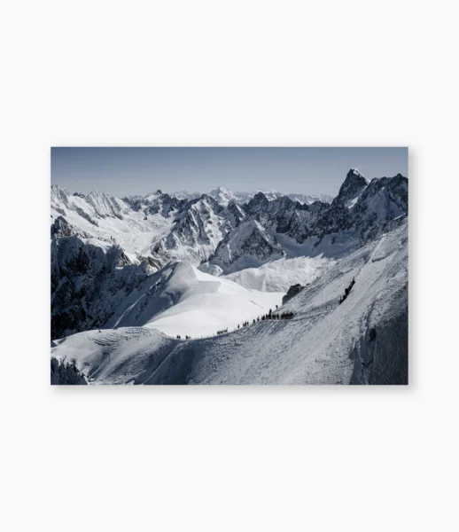 Montanhas nevadas de Chamonix, Alpes franceses – fotografia de André Nunez
